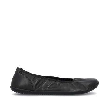 Groundies Women's Lily 3.0 Ballet Shoe in black, outer side view.
