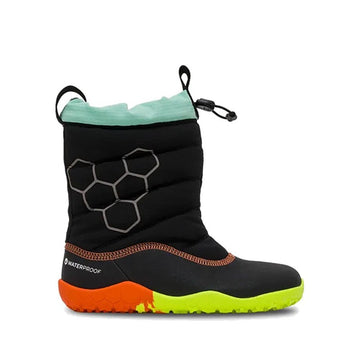 Vivobarefoot Kids Boot Lumi - Electric Obsidian, outer side view.
