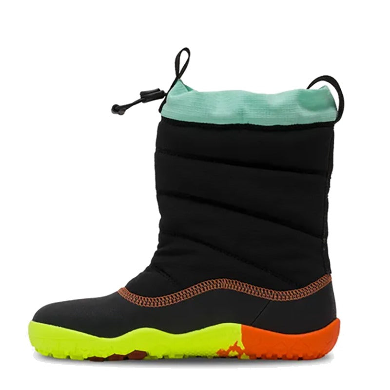 Vivobarefoot Kids Boot Lumi - Electric Obsidian, inner side view.