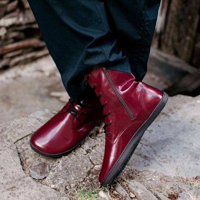 Shapen Adults Maverick Combat Boots - Bordeaux