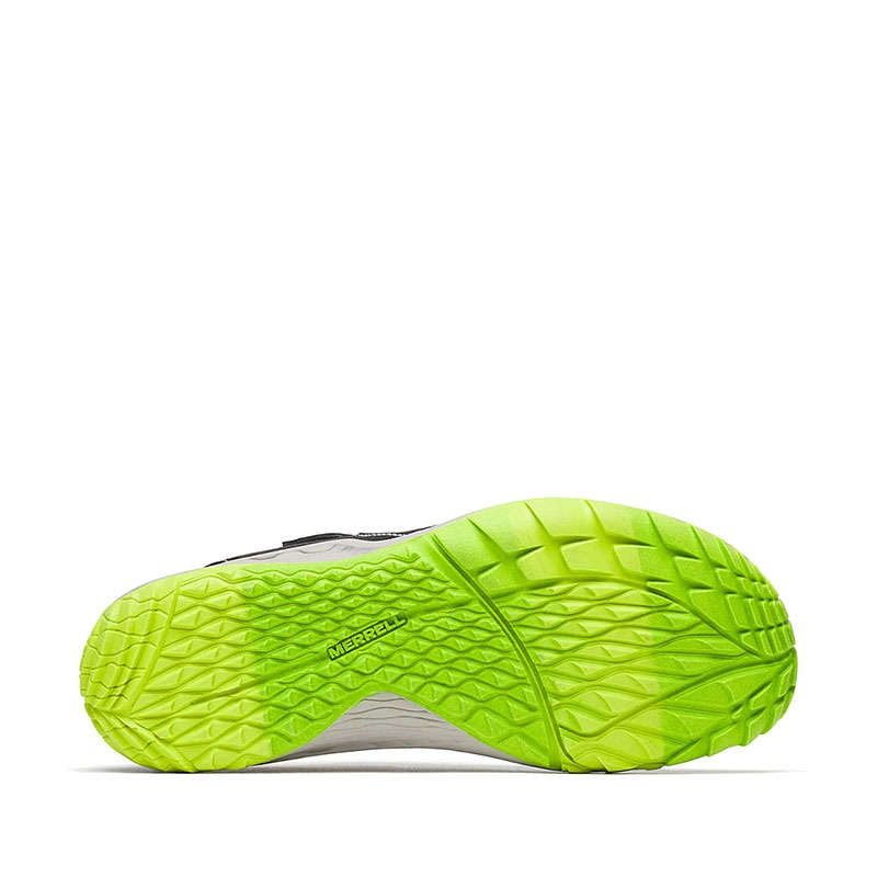 Merrell Kids Trail Glove 7 Shoe - Black and Teal, sole view.