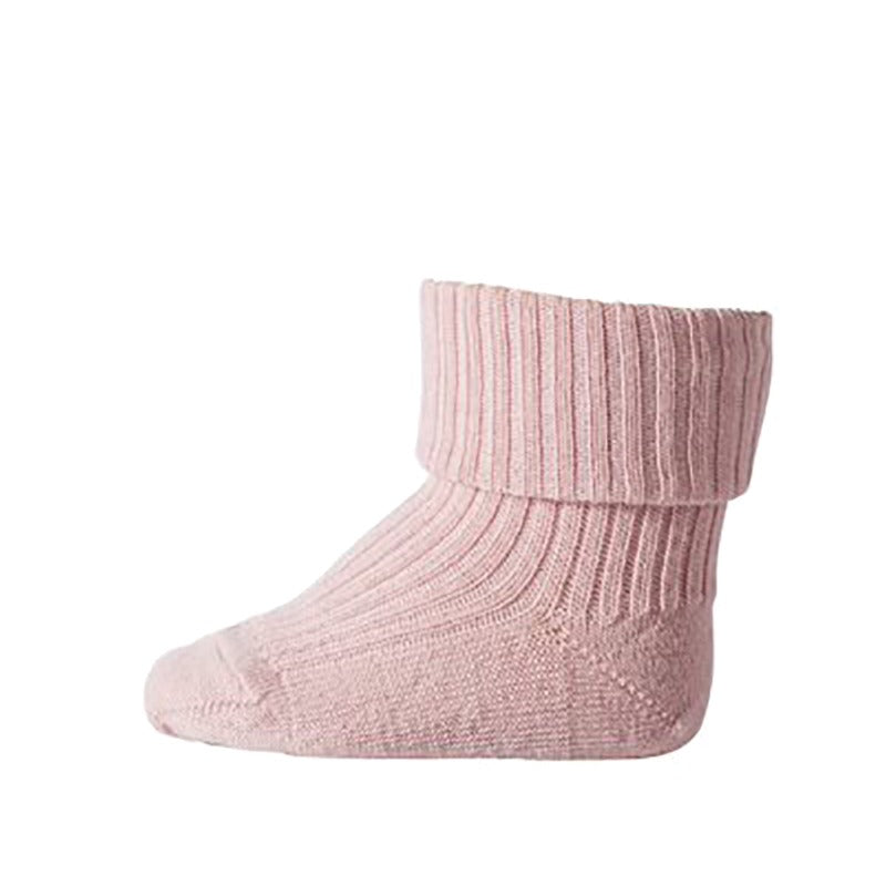 MP Denmark Kids Wool Rib Sock - Wood Rose.