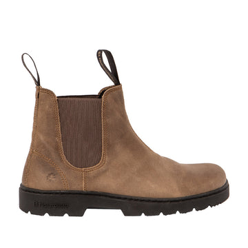 El Naturalista Barefoot Arizona Nomada Chelsea Boot - Stone, outer side view.