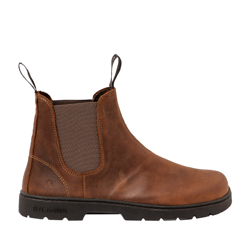 El Naturalista Barefoot Arizona Nomada Chelsea Boot - Clay, outer side view.