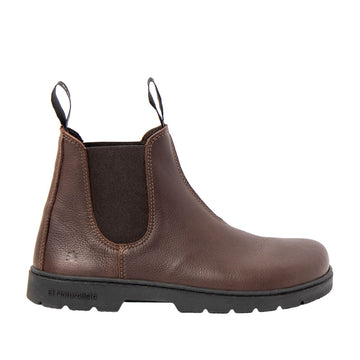 El Naturalista Barefoot Alpine Nomada Chelsea Boot - Brown, outer side view.