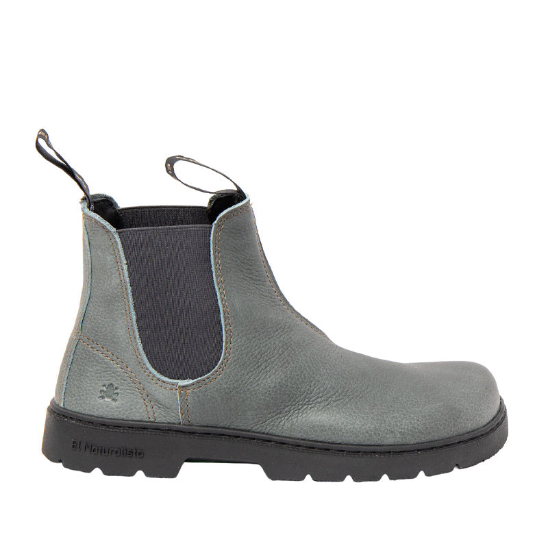 El Naturalista Barefoot Alpine Nomada Chelsea Boot - Petrol, outer side view.