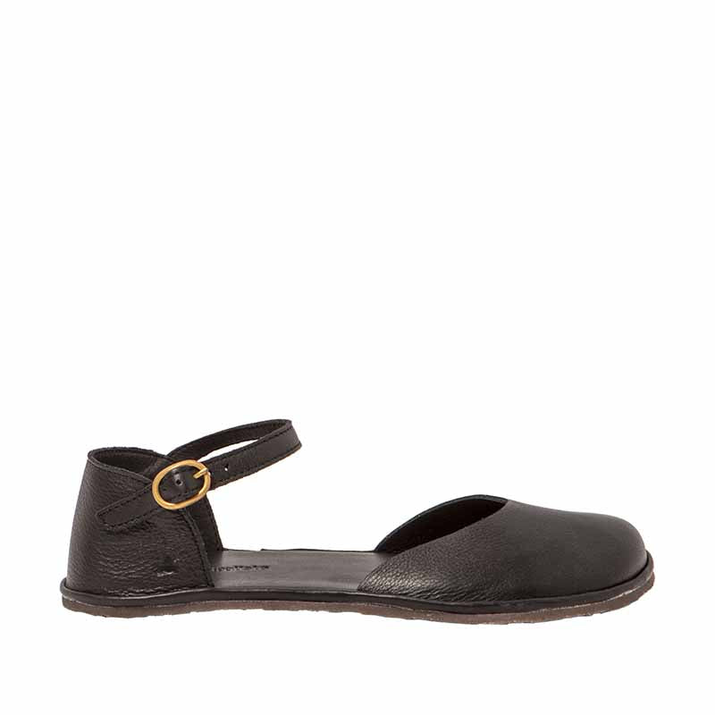 El Naturalista Barefoot Bare Sandal - Black, outer side view.