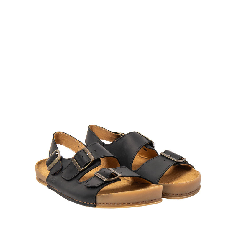 El Naturalista Barefoot Horizon Strap Sandals - Black