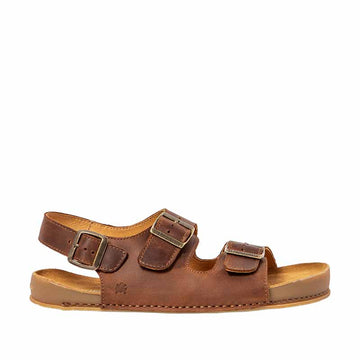 El Naturalista Barefoot Horizon Strap Sandal - Brown, outer side view.