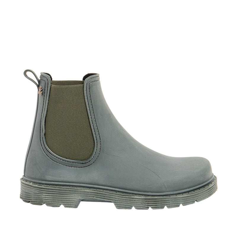 El Naturalista Barefoot Chuva Wellington Boot - Khaki, outer side view.
