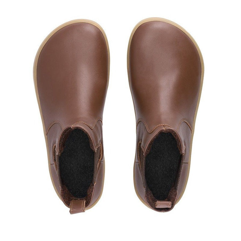 Pair of Be Lenka Adults Boots Entice Neo - Dark Brown, top view showing toe box