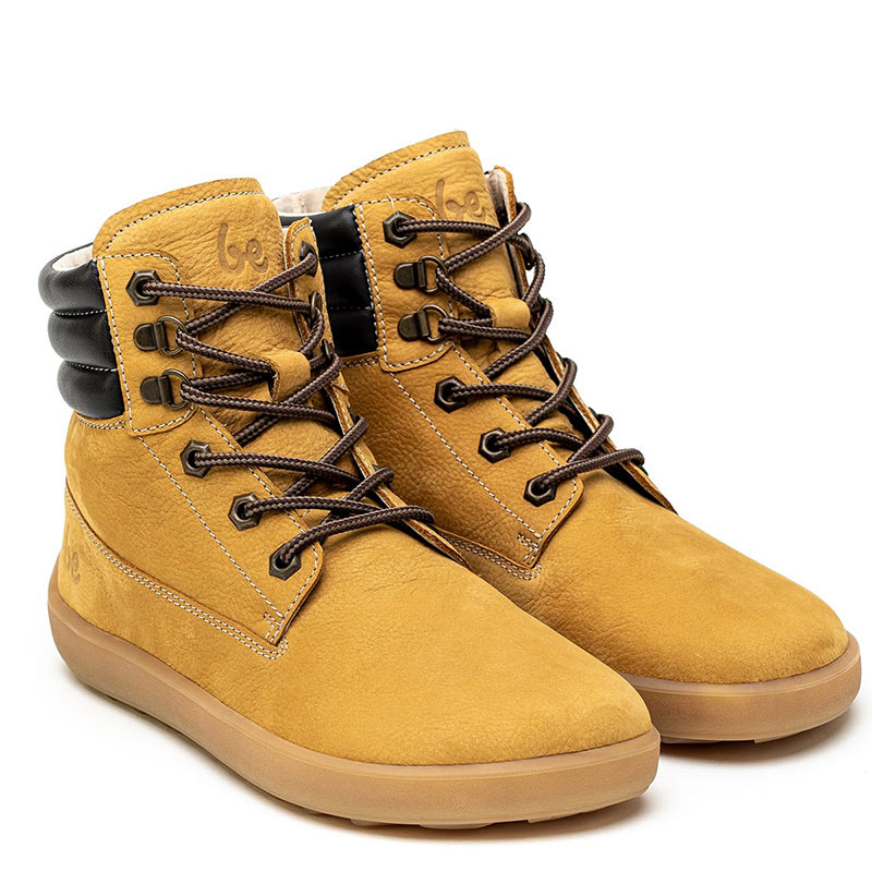 Pair of Be Lenka Adults Boots Nevada Neo - Mustard, angled side view