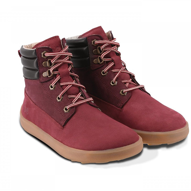 Pair of Be Lenka Adults Boots Nevada Neo - Burgundy, angled side view