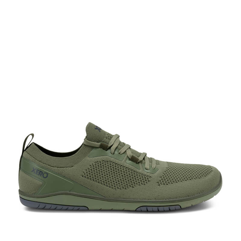 Xero Men's Shoe Nexus Knit - Olive, outer side view.