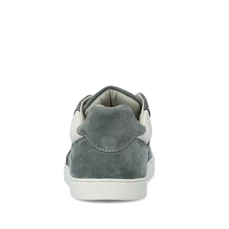 Groundies Adults Nova GS1 Trainer in sage green, rear view.