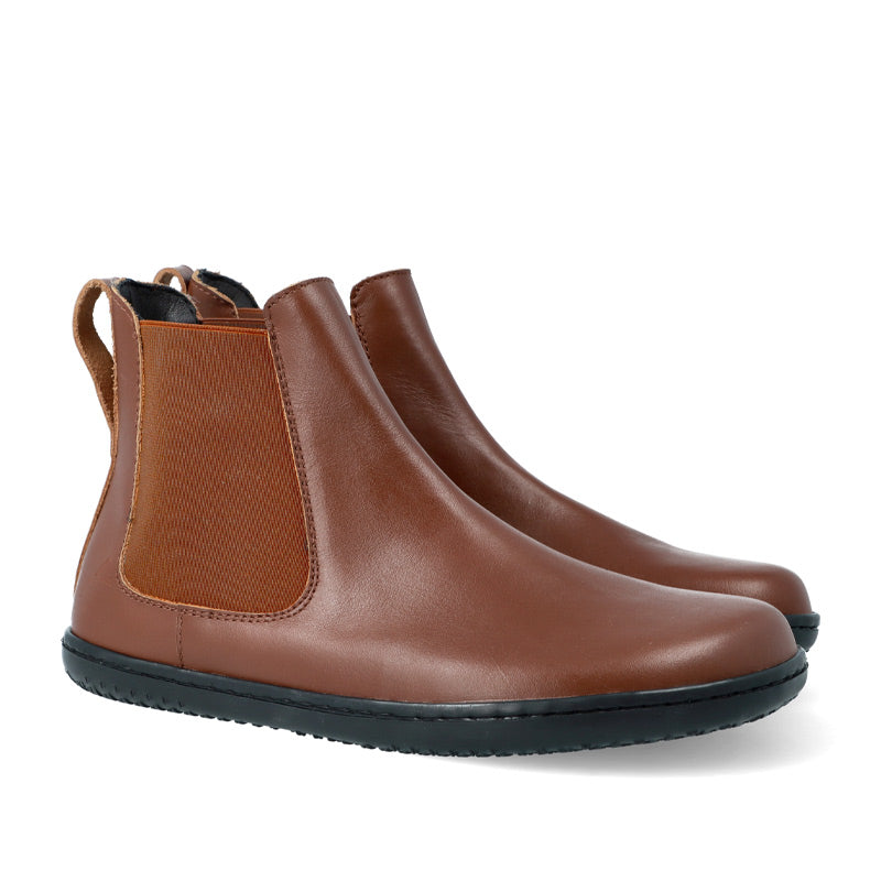 Pair of Angles Women's Chelsea Boots NYX - Brown, angled view showing outer side