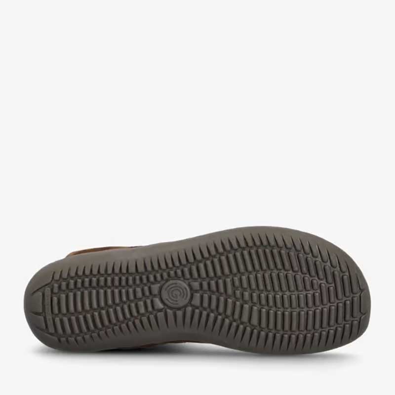 Groundies Women's Odessa GO1 Boot in dark brown, sole view.