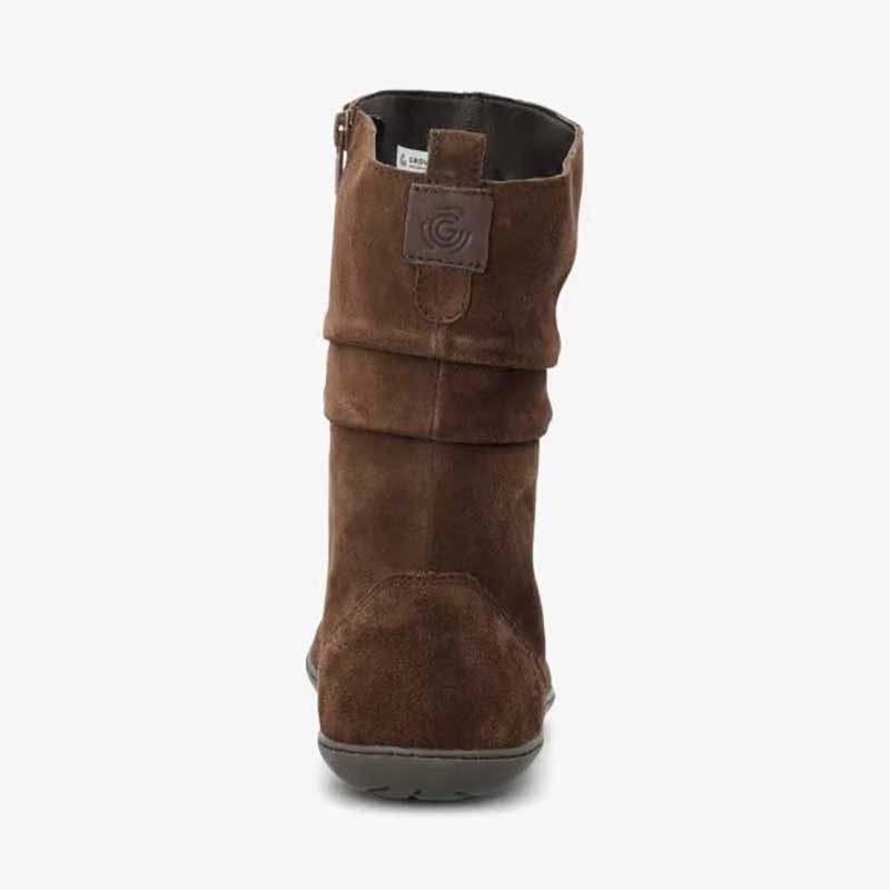 Groundies Women's Odessa GO1 Boot in dark brown, front view.