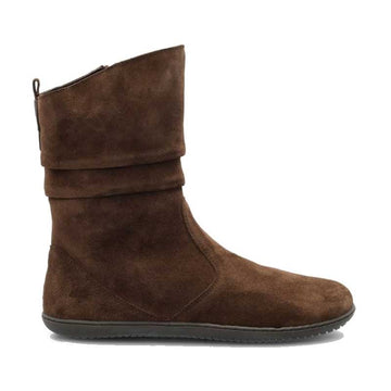 Groundies Women's Odessa GO1 Boot in dark brown, outer side view.