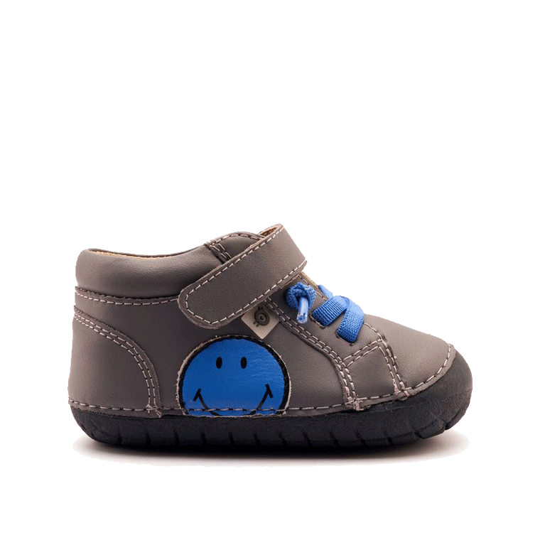 Old Soles Smiley Pave Shadow Boot - Neon Blue, outer side view.