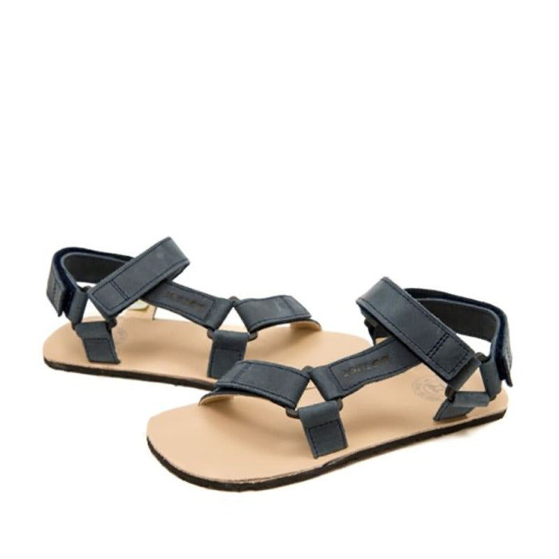 Pair of Zeazoo Kids Sandals Olymp - Crazy Blue, angled view showing outer sides.