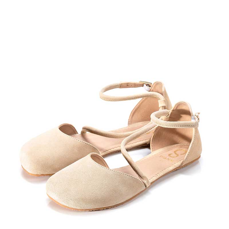 Shapen Women's Orchid Sandals - Beige Suede