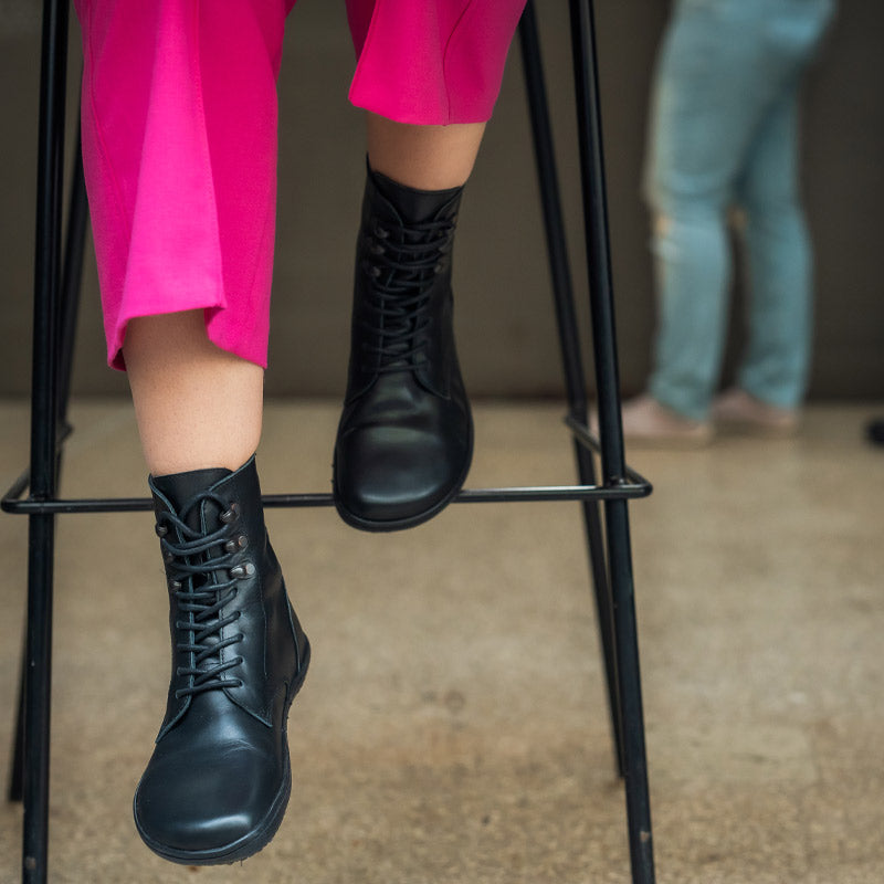 Angles Women's Leather Boots Orpheus Winter - Black