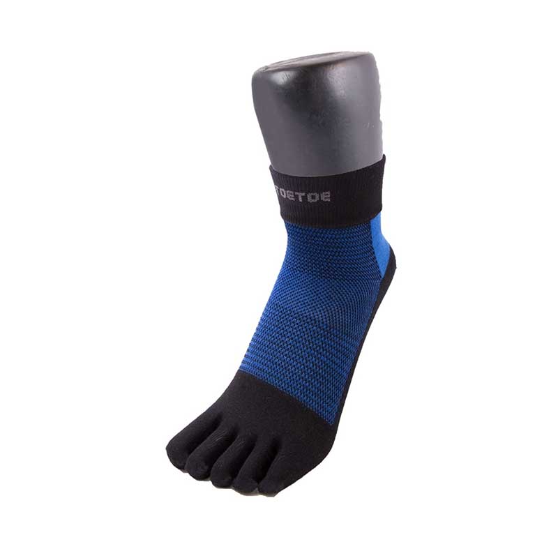 TOETOE Adults Outdoor Liner Trainer Toe Sock - Blue.