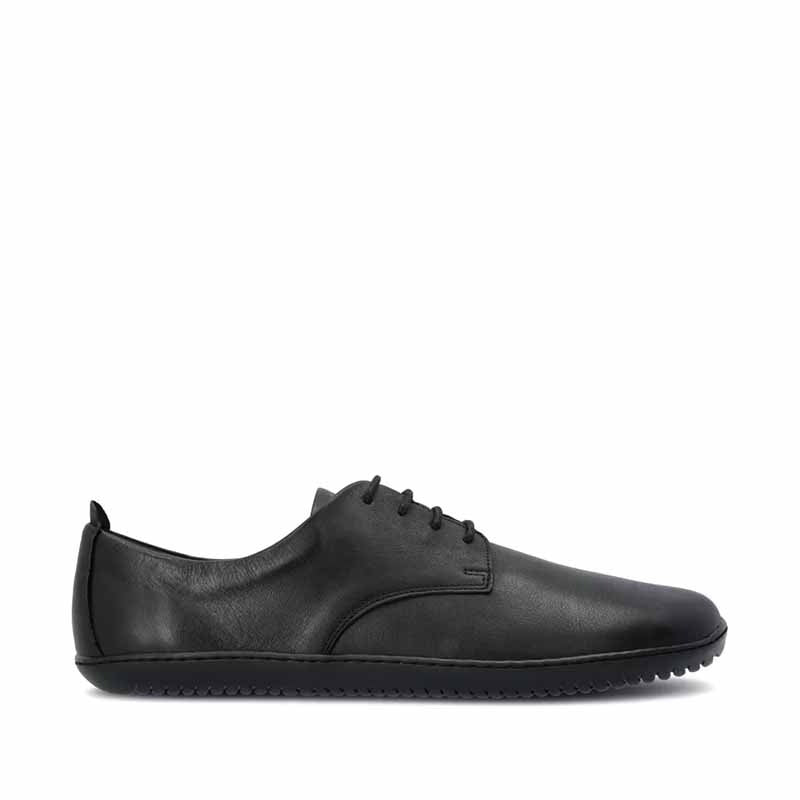 Groundies Men's Palermo GO1 Shoe in black, outer side view.