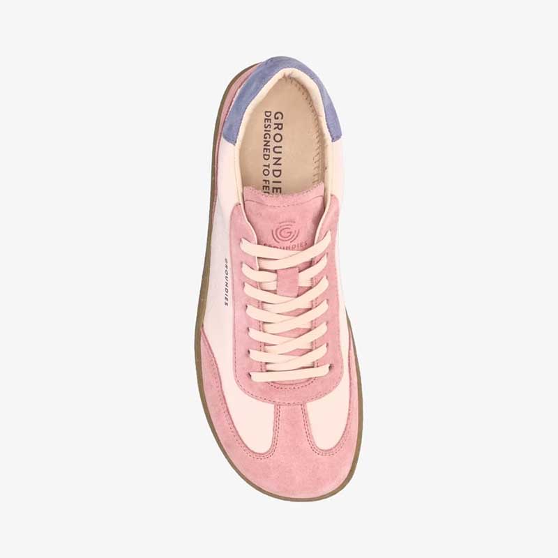 Groundies Adults Panama Trainer - Pink Orchid, top view.