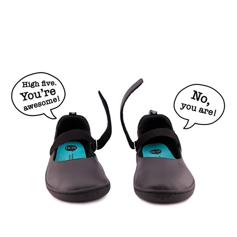 PaperKrane Kids Atlas Mary Jane Shoes - Black