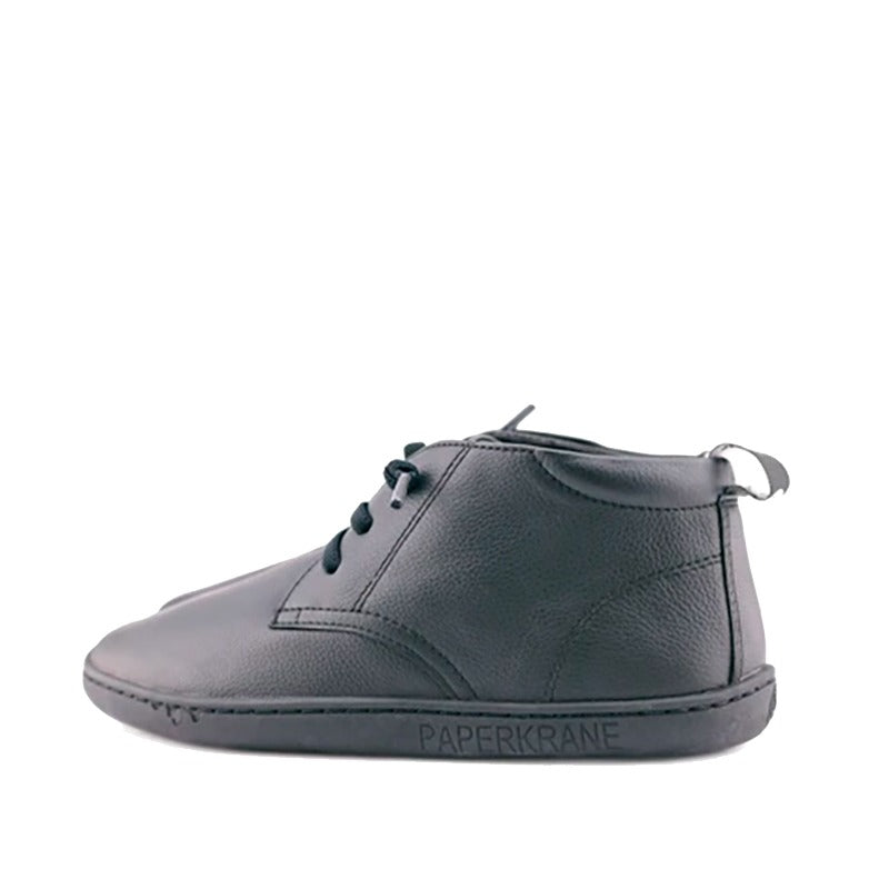 PaperKrane Kids Biro Lace Up Shoes - Black