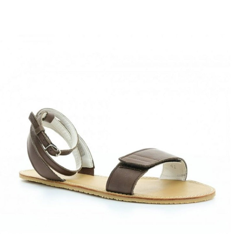 Angles Women's Leather Sandal Penelope - Brown, angled view