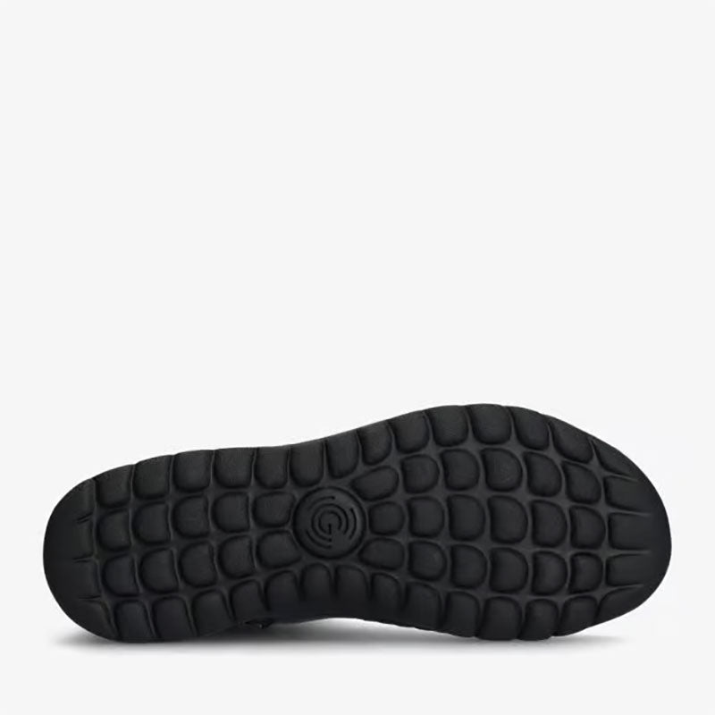 Groundies Women's Phoenix 2.0 Boot in black, sole view.