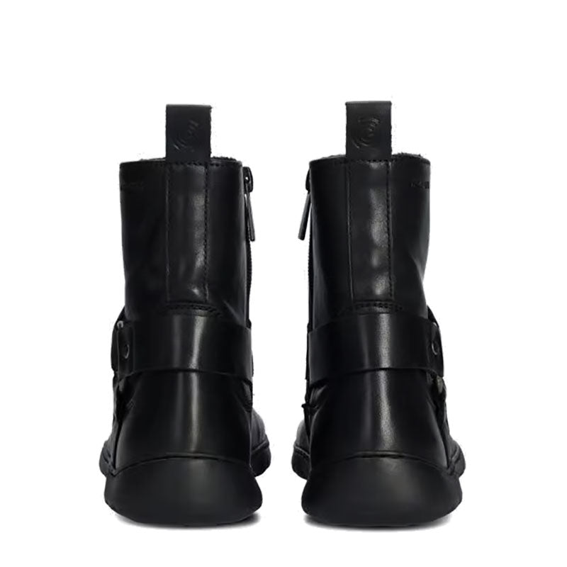 Pair of Groundies Women's Phoenix 2.0 Boots in black, rear view.