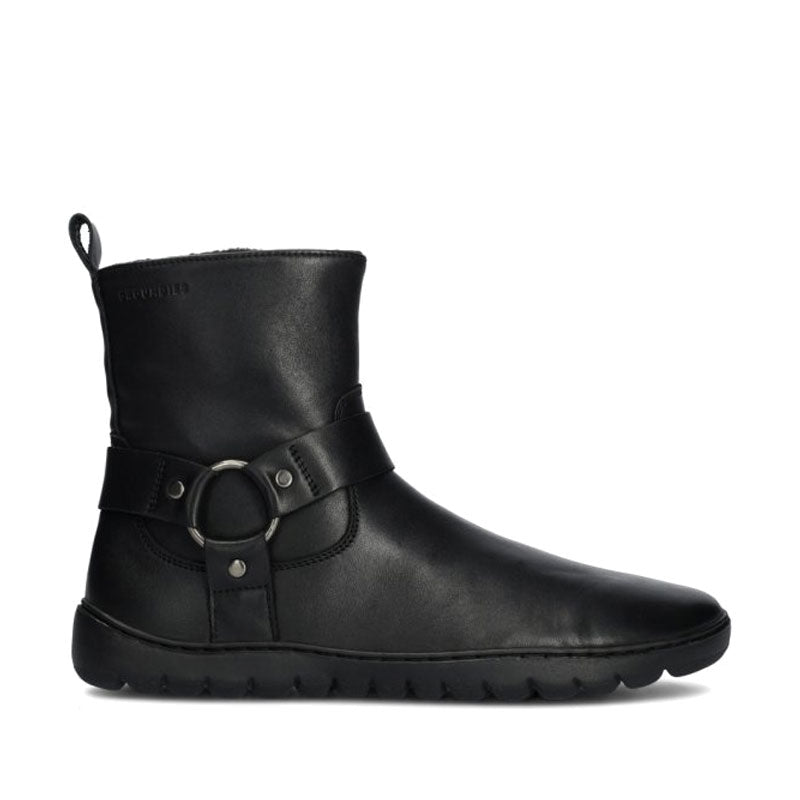 Groundies Women's Phoenix 2.0 Boot in black, outer side view.