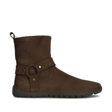 Groundies Women's Phoenix 2.0 Boot in chocolate, outer side view.