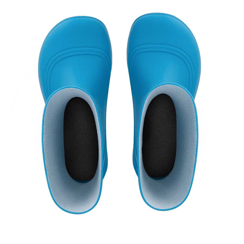 Pair of Be Lenka Kids Wellies Pudds - Aqua Blue, top view