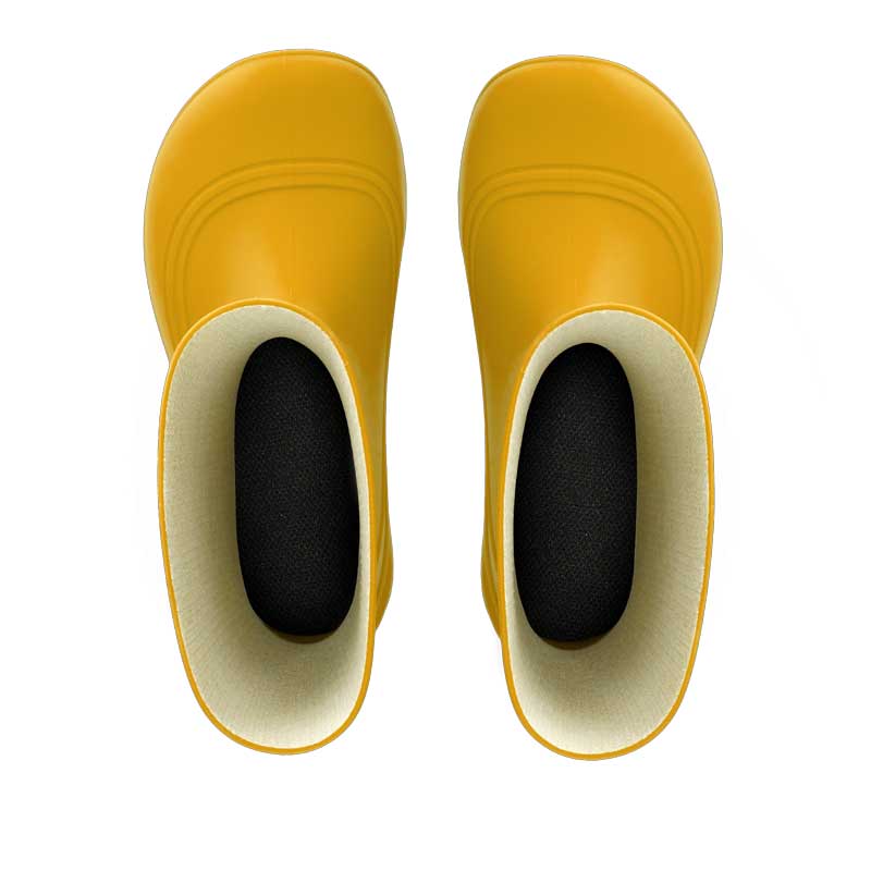 Pair foBe Lenka Kids Wellies Pudds - Yellow, top view