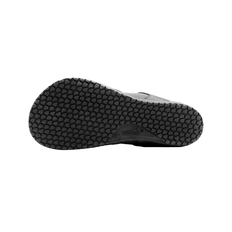 Realfoot Adults Trainer Pulse - All Black, sole view.