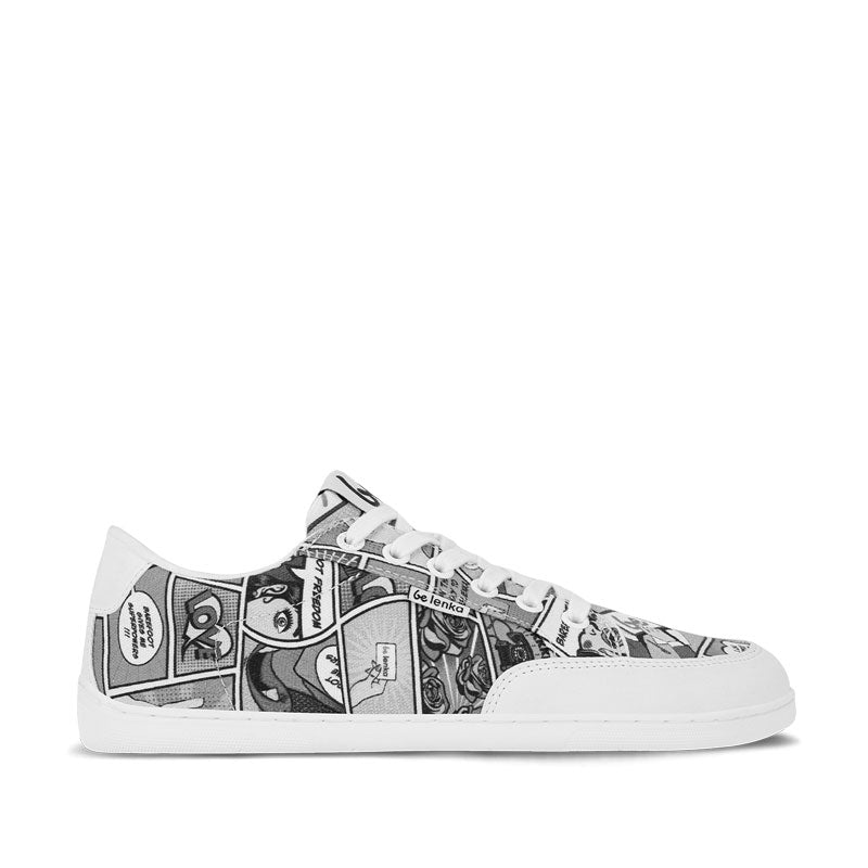 Be Lenka Adults Trainers Rebound - Comics Black and White, outer side view