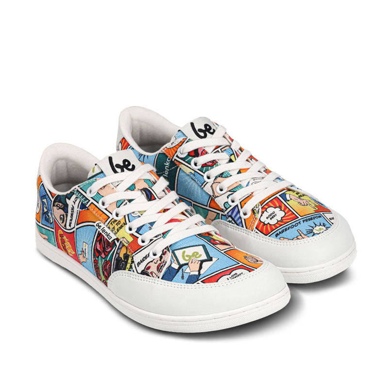Pair of Be Lenka Adults Trainers Rebound - Comics Colour, angled side view