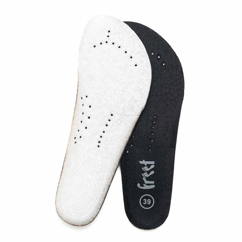 Freet Adults Insoles Rebound - 4mm, showing the black top and white bottom of the insoles.