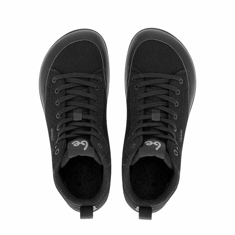 Pair of Be Lenka Adults Boots Rebound Thermo - Black, top view showing laces and toe box