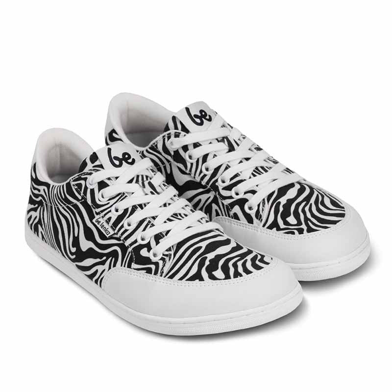 Pair of Be Lenka Adults Trainers Rebound - Zebra, angled side view