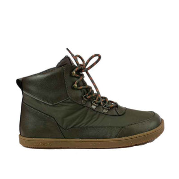 Tikki Lang.S Adults Vegan Winter Boot Ridge - Kaki, outer side view.
