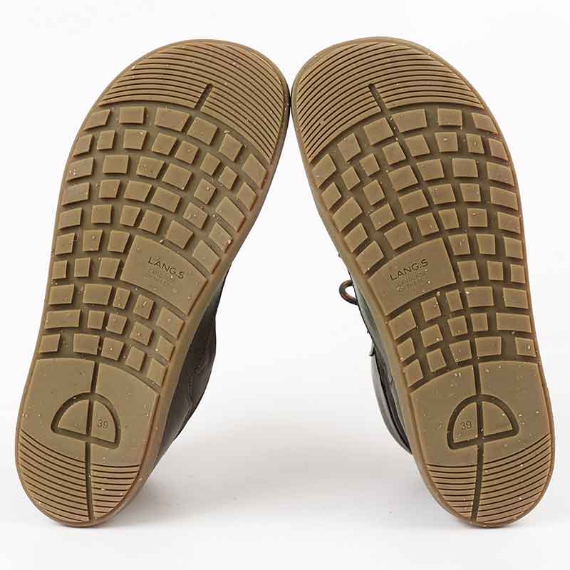 Pair of Tikki Lang.S Adults Vegan Winter Boots Ridge - Kaki, sole view.