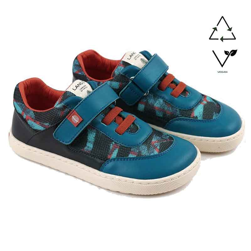 Tikki Lang.S Kids Vegan Trainers Rock - Blue (4)