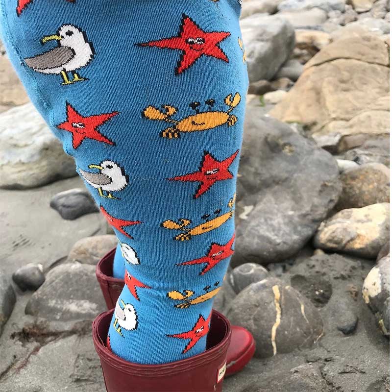 Slugs & Snails Kids Tights - Seaside