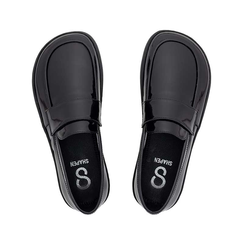 Shapen Women's Sheen Loafers - Black Patent